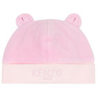 Baby Girls Pink Logo & Animals Babygrows Gift Set, 2, hi-res